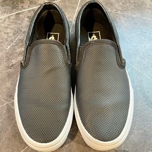 Women’s leather slip on vans
